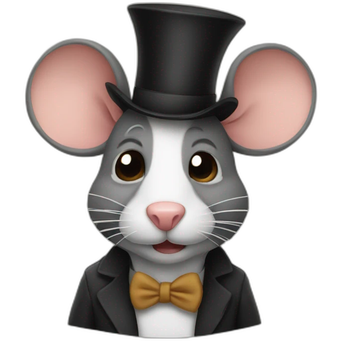 Rat with mustache emoji