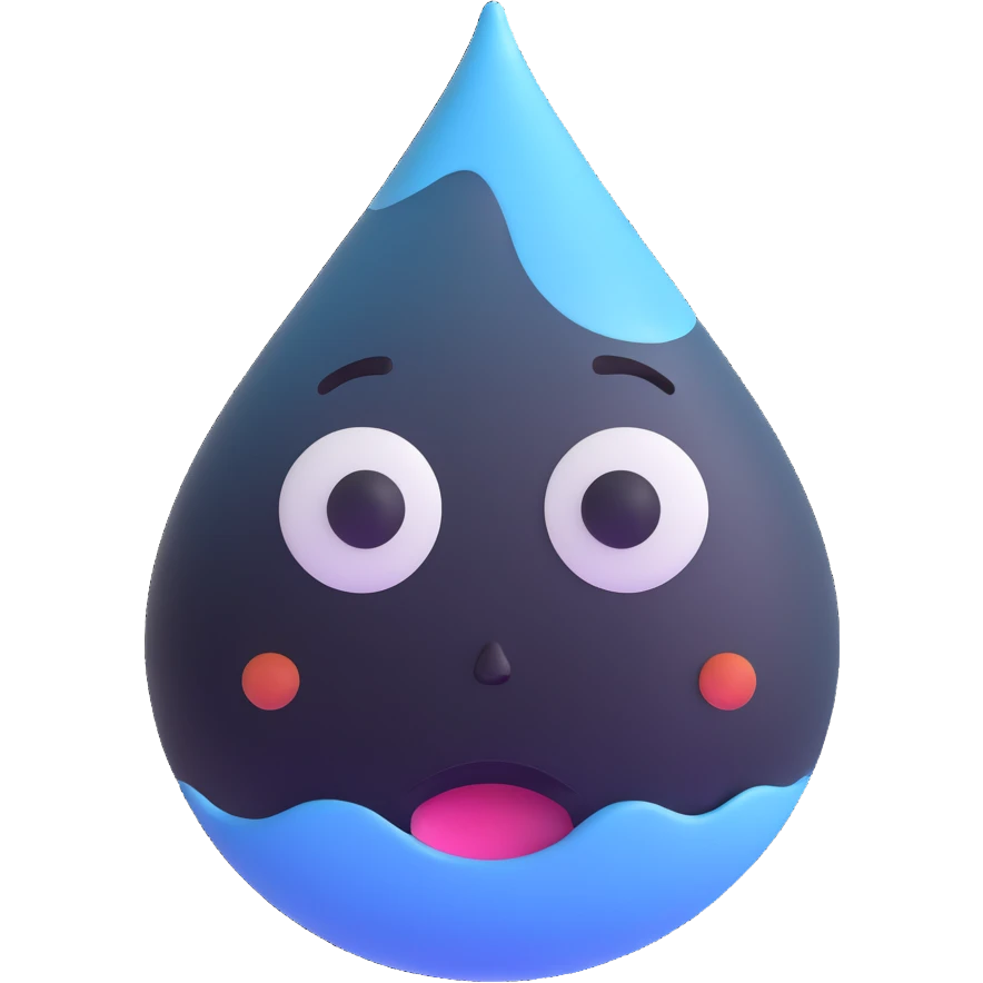 sad water droplet emoji