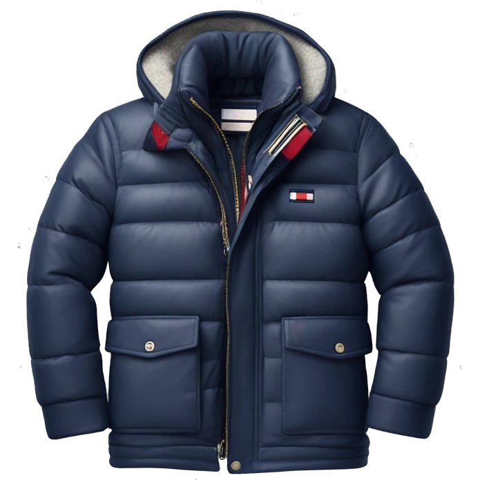 photorealistic tommy hilfiger winter jacket emoji