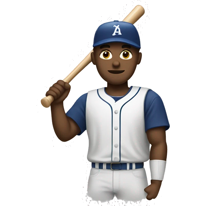 Guy with a baseball and bat emoji