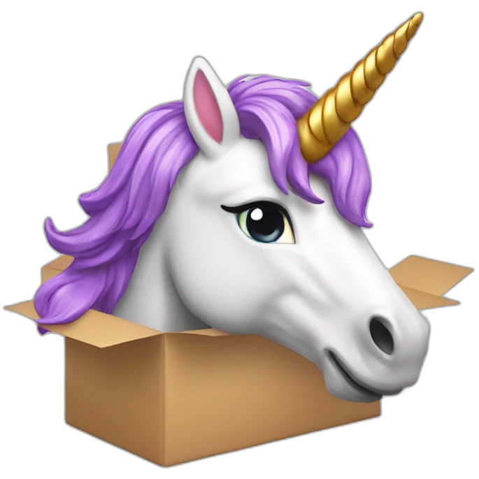 unicorn from gift box emoji