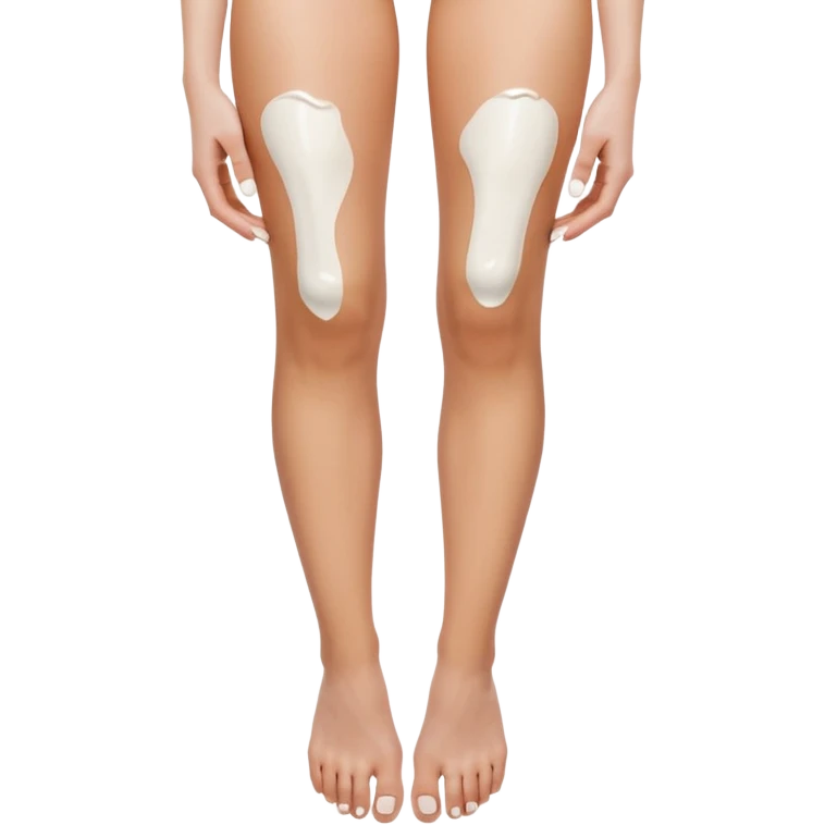 two fingers covered in white paint sticking up in between woman legs sfw intimate emoji
