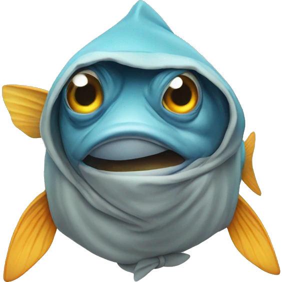 fish wearing hoodie emoji