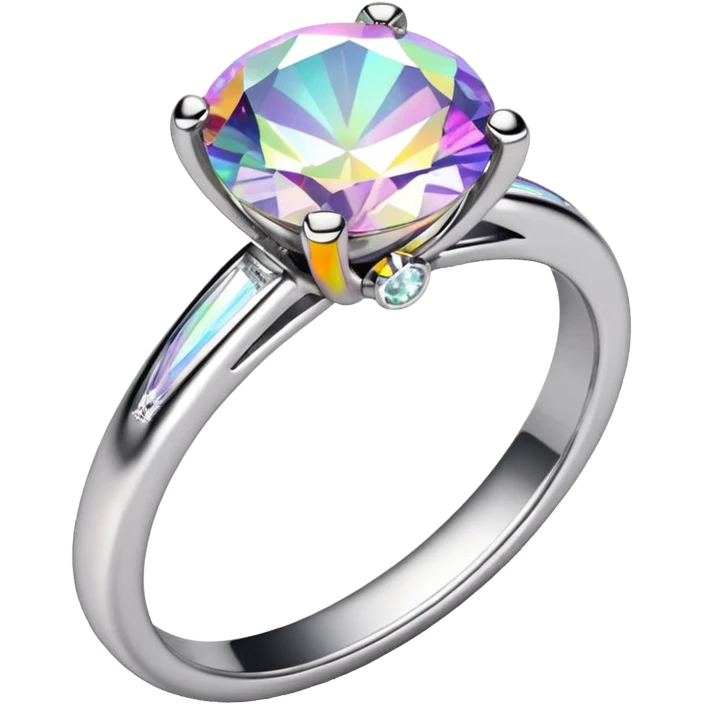 glitter white diamond married ring emoji