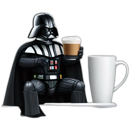 Darth Vader drinking coffee emoji