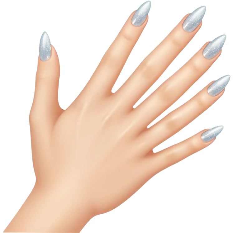 hand with neatly trimmed nails, sparkling clean, friendly and simple emoji