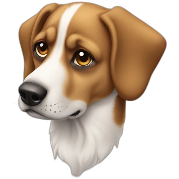 Chien longue oreille triste emoji