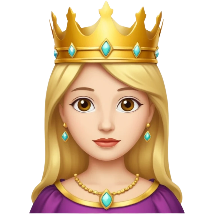 the word queen and a crown emoji
