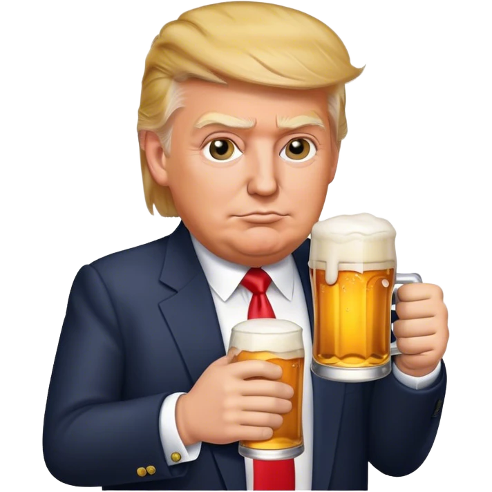 Trump with beer emoji