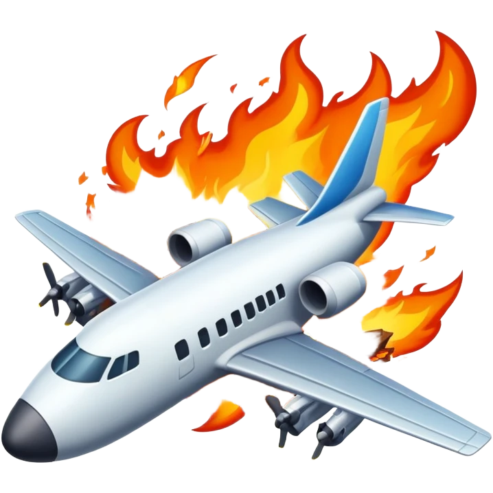 Plane crashing emoji