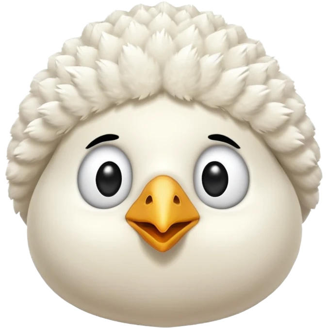 calimero. um pinto com uma casca na cabeça emoji