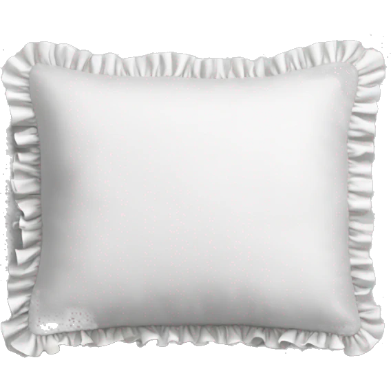 white pillows with ruffles emoji