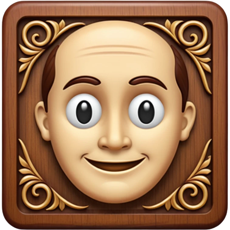 Wood carving emoji