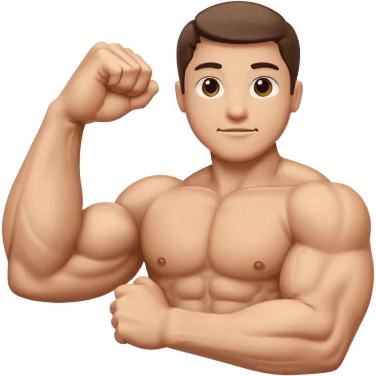 Only Left arm bicep flexing emoji emoji