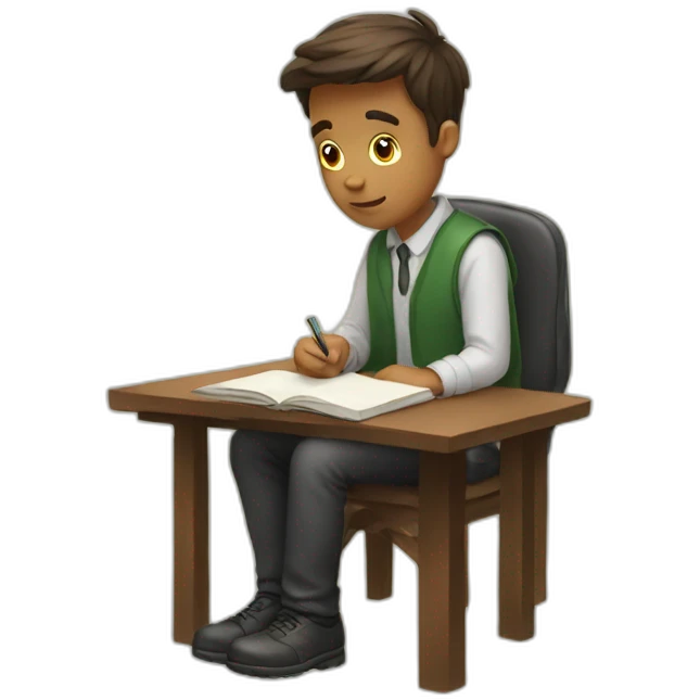 Guy studying emoji