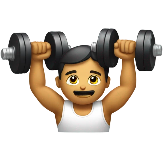 shoulder pressing dumbells emoji