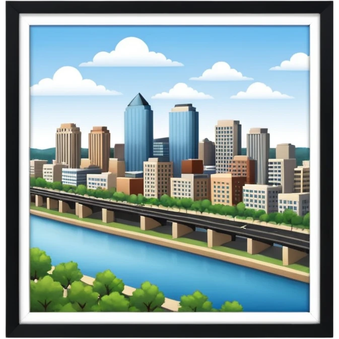 I moved to Little Rock in the state of Arkansas emoji