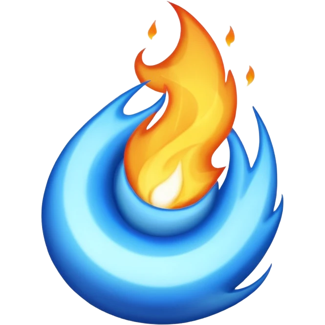 Fuego azul emoji