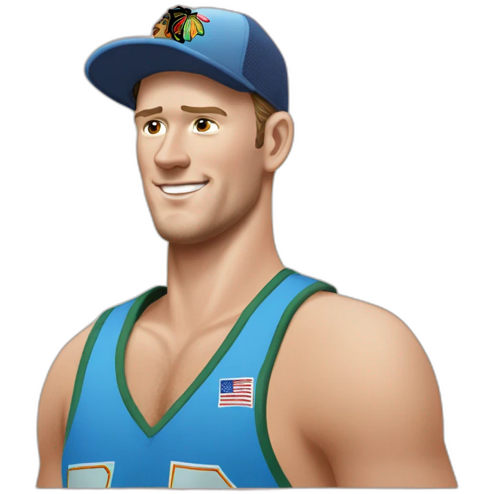 Jonathan Toews as a beach bum emoji