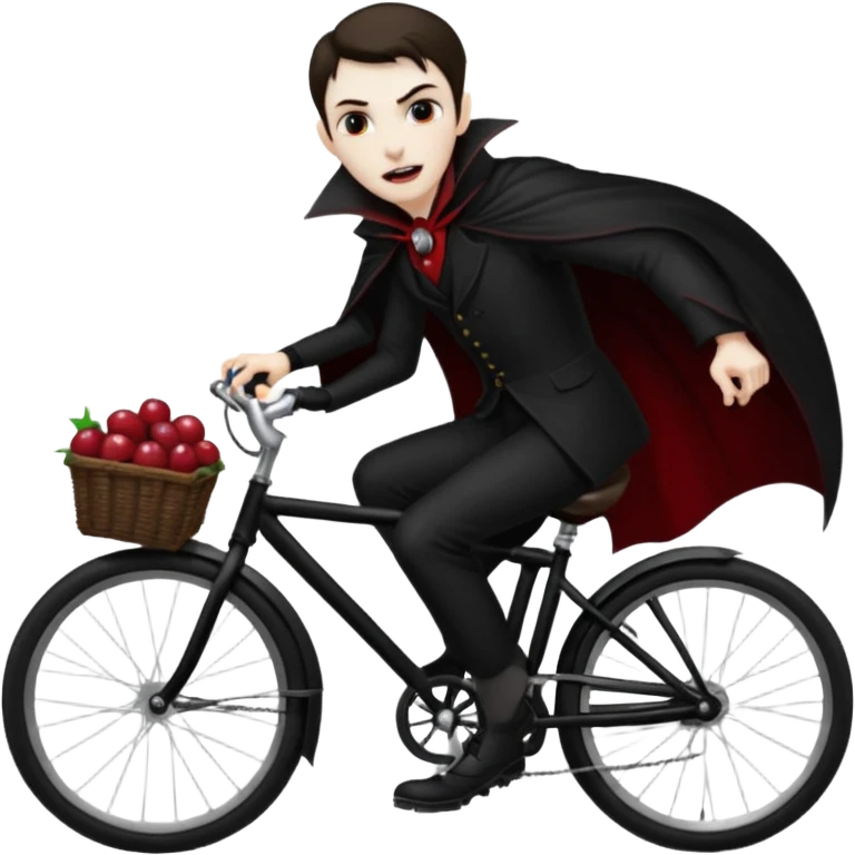 vampire with bicycle emoji