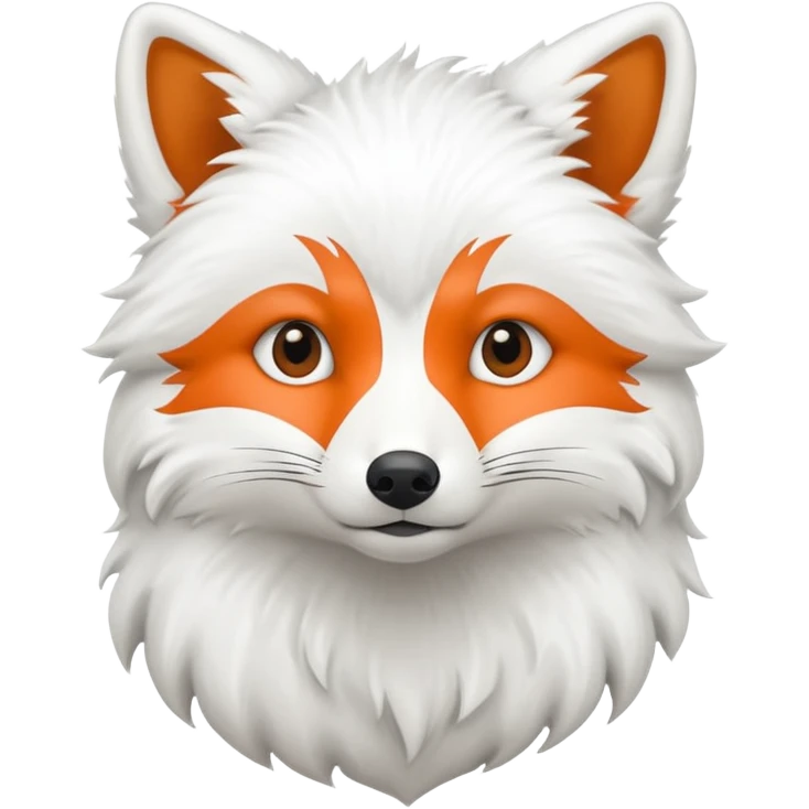 white furred fox emoji