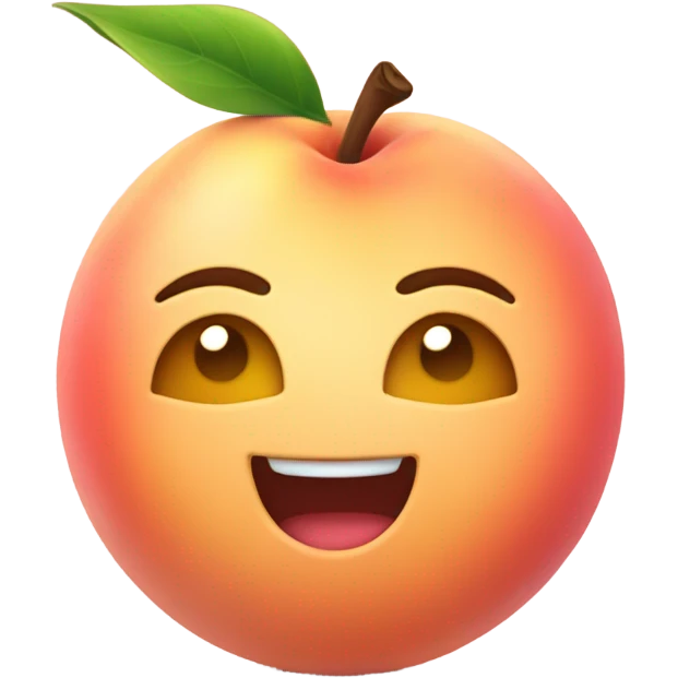 Happy peach  emoji