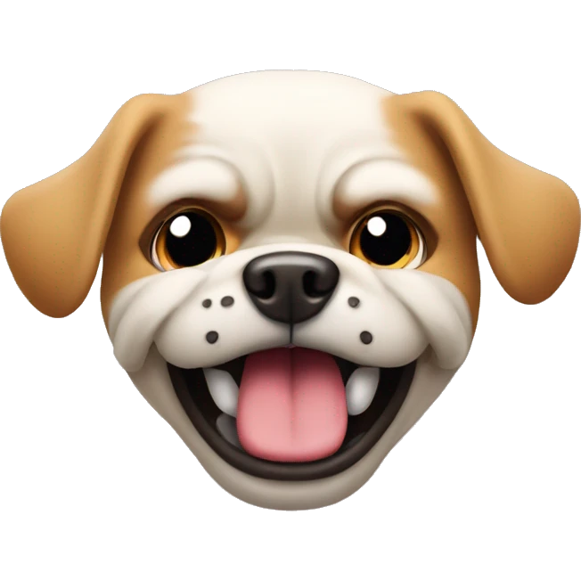 Funny angry Dog face emoji