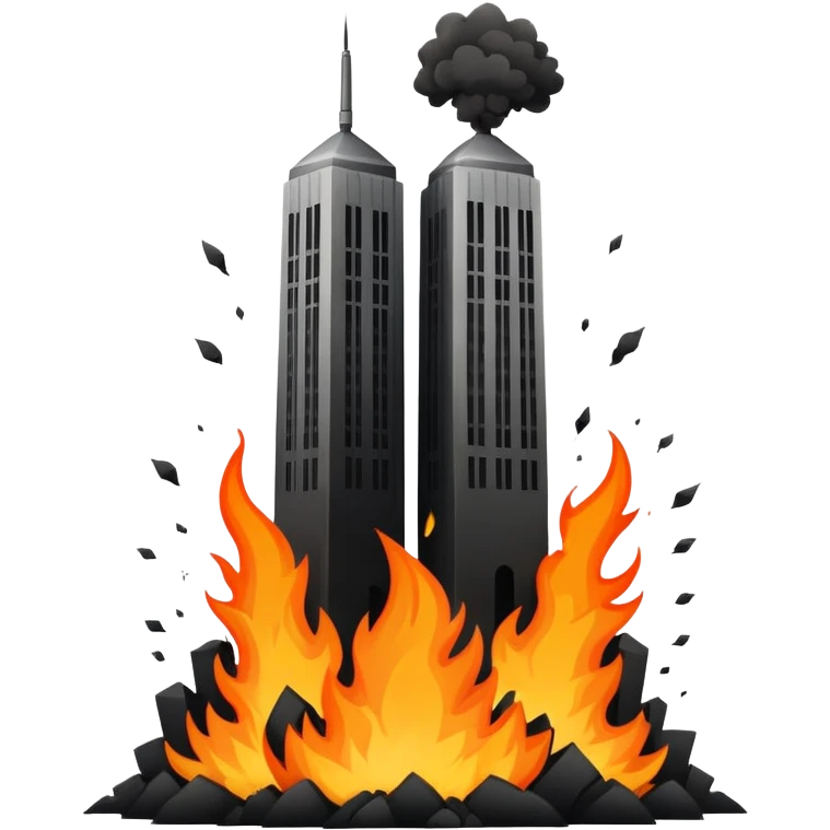 twin towers airplane explosion emoji