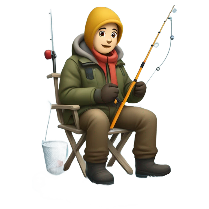 Ice fishing for perch emoji