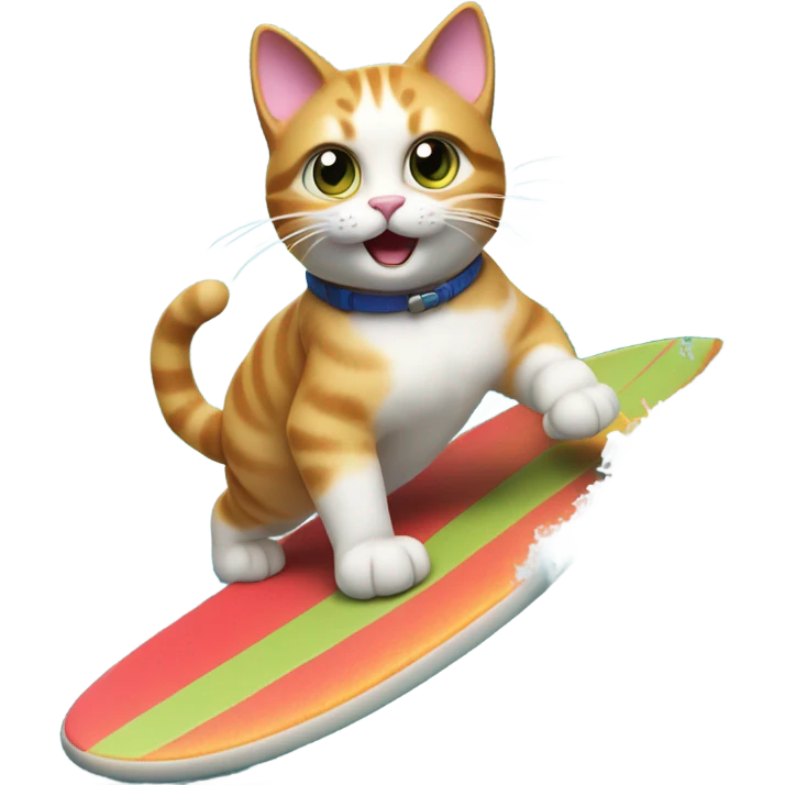 Cat surfing  emoji