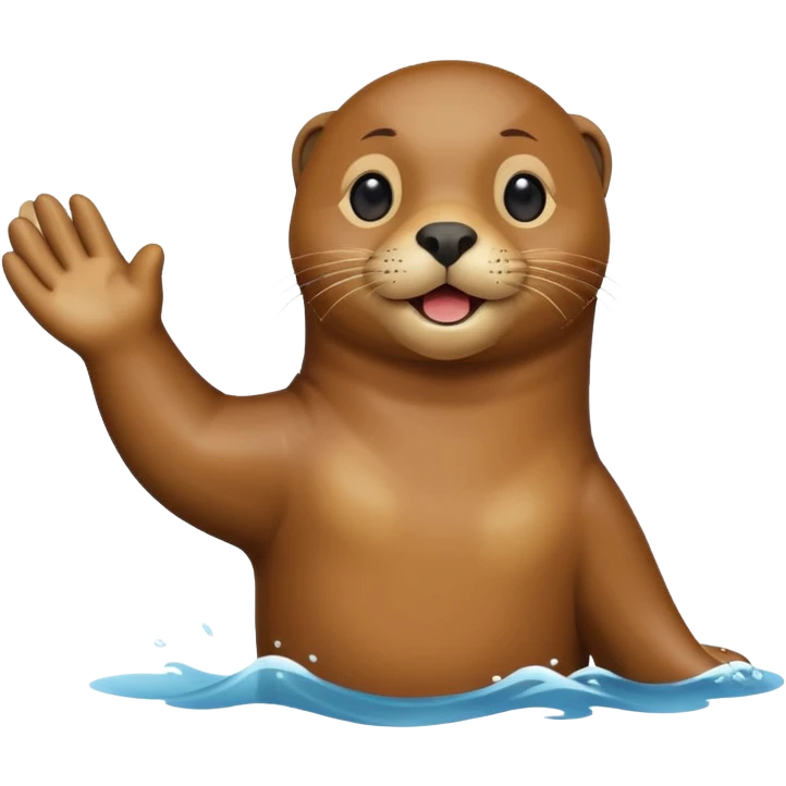 sea lion waving emoji