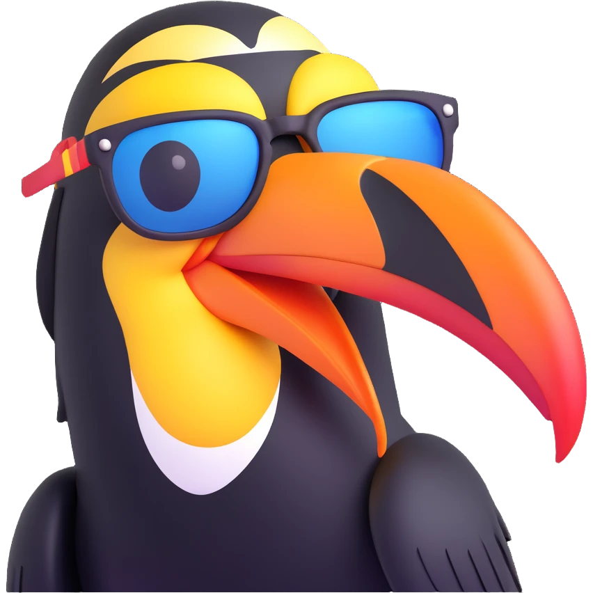 toucan with sunglasses emoji