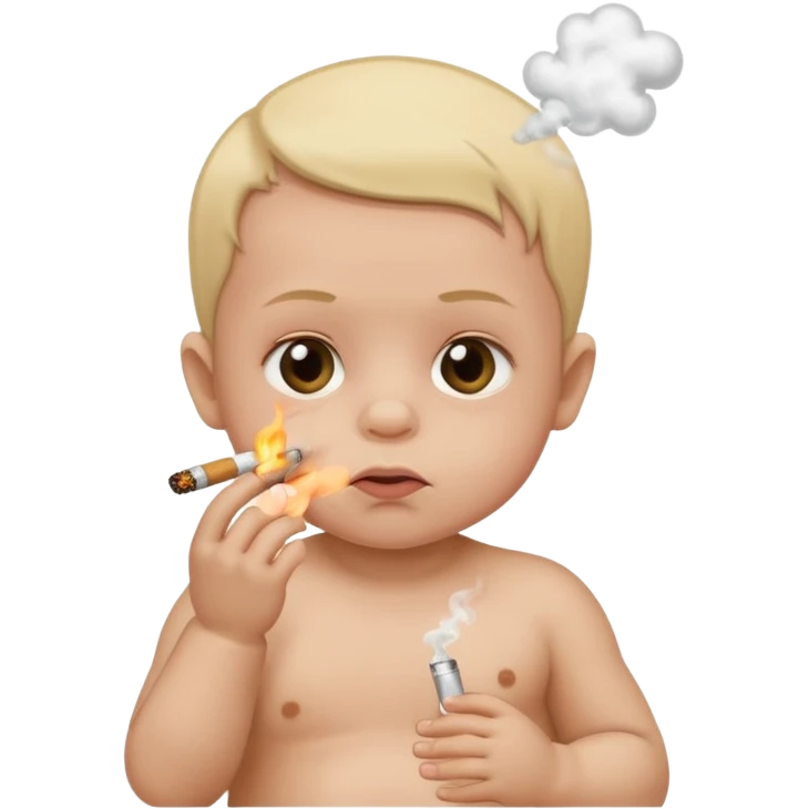 Baby smoking crack cocaine emoji