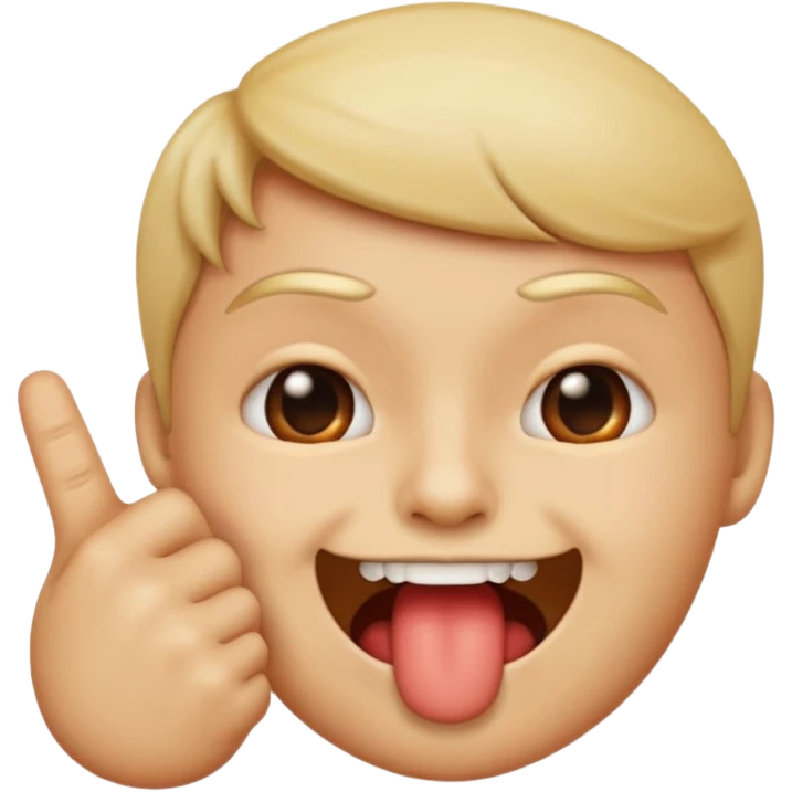please create an emoji of a face bitting their index finger withn a cheeky expression emoji
