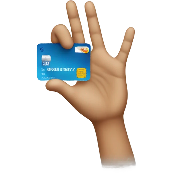 hand with credit card emoji