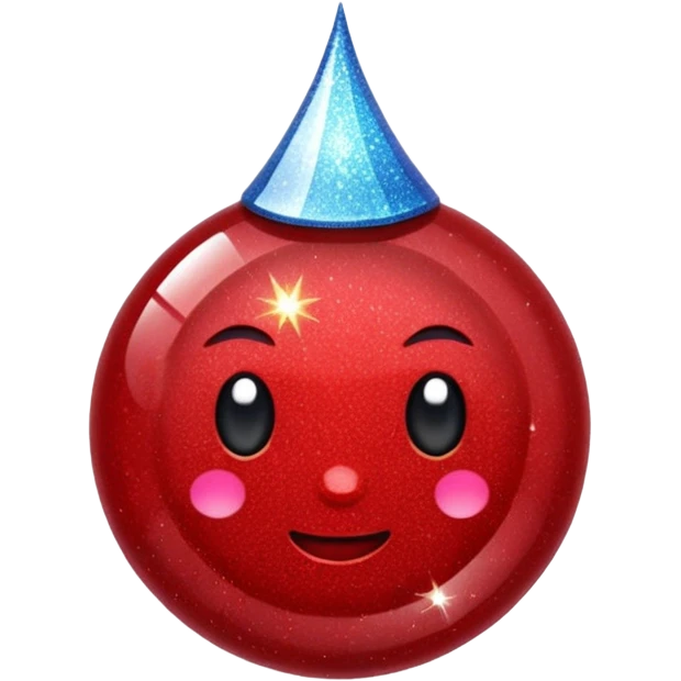 red glitter like emoji