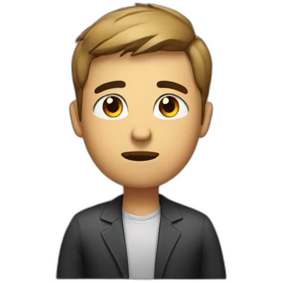 A man saying sorry emoji