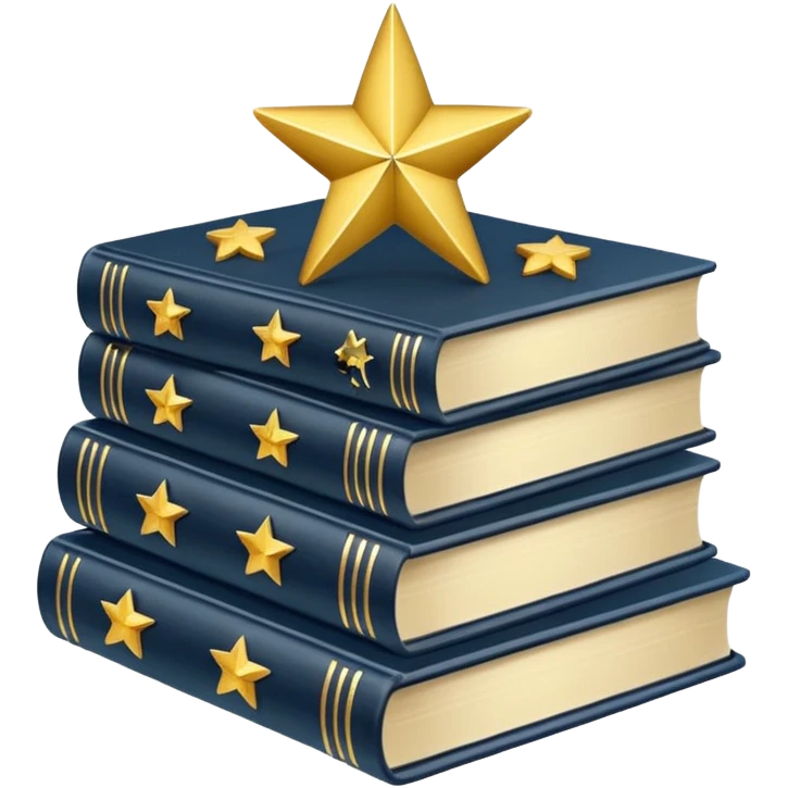   books + stars emoji