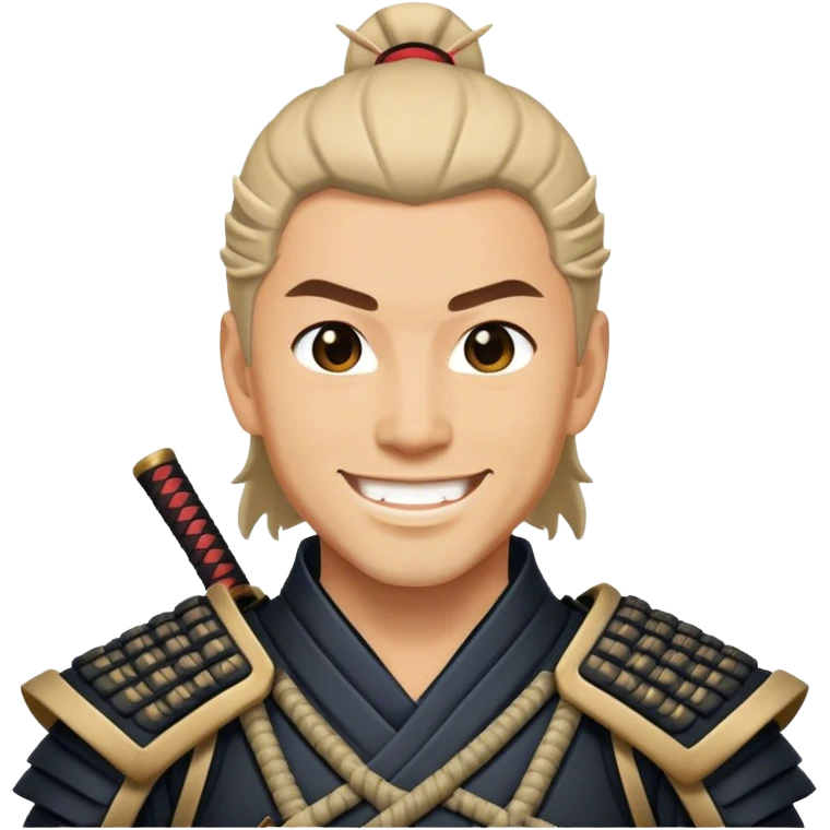 Samurai Ronin smiling emoji