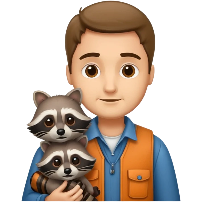 man with racoon emoji