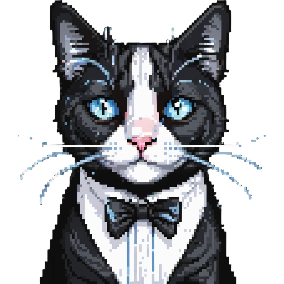 crying tuxedo cat emoji