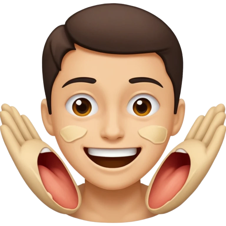 Tearing up gleefully emoji