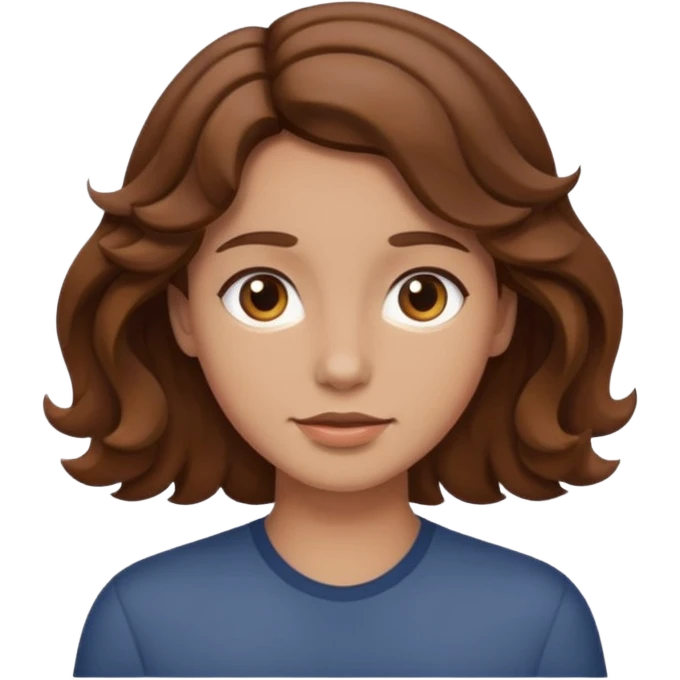Brown hair  emoji