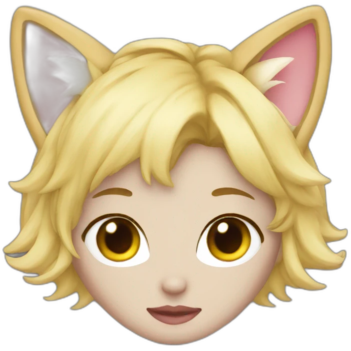 sexy blonde cat ears emoji