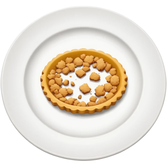 empty plate with crumbs leftover after eating emoji