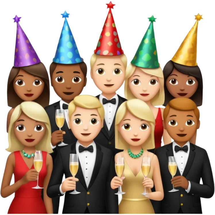 Copas de navidad brindando emoji