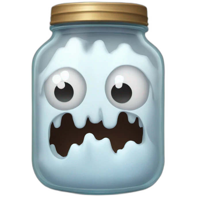 Scary Blizzard in a jar emoji