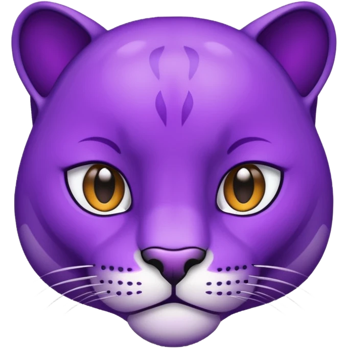 Purple Panther face tileted to the slight right emoji