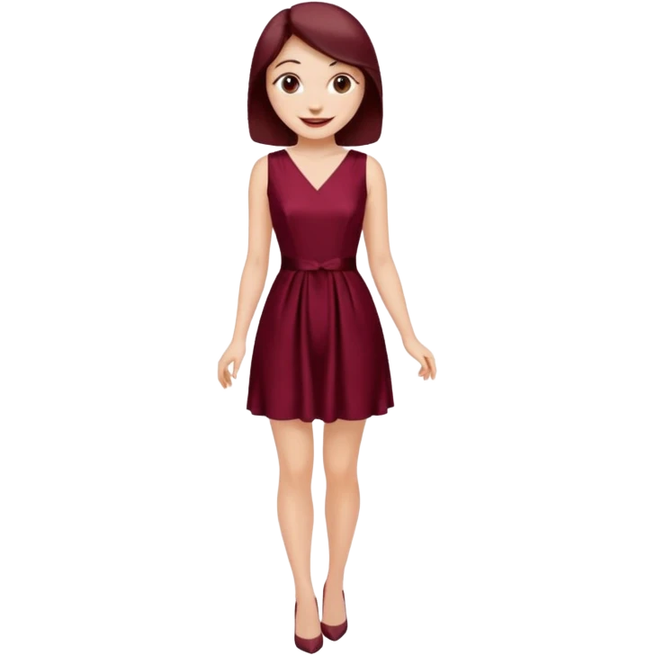 burgundury short dress emoji