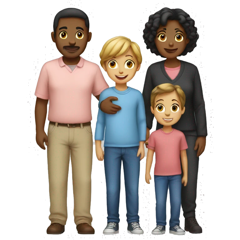 Family 8 boys 1 girl 1 mum emoji